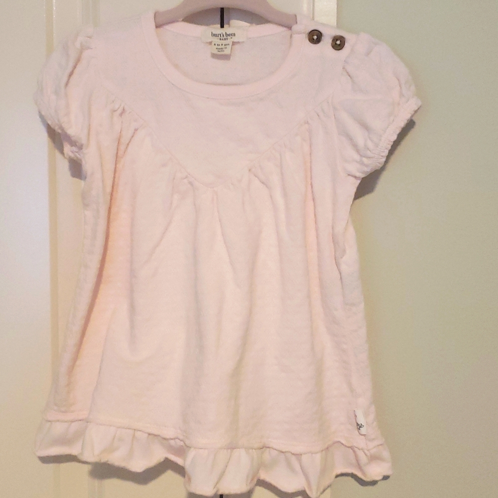 Pink dress and bummies burt's bees set 6-9m baby